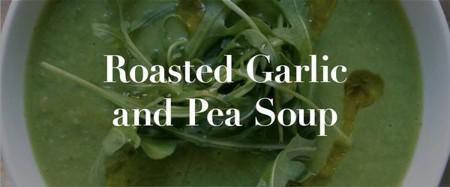 Roasted Garlic and Pea Soup