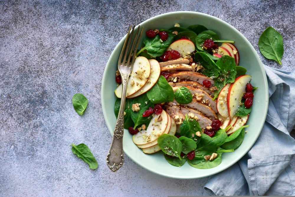 Chicken, Apple, Cranberry & Spinach Salad