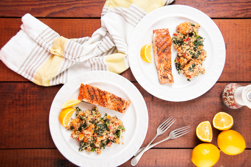 Teriyaki Salmon Quinoa Bowl