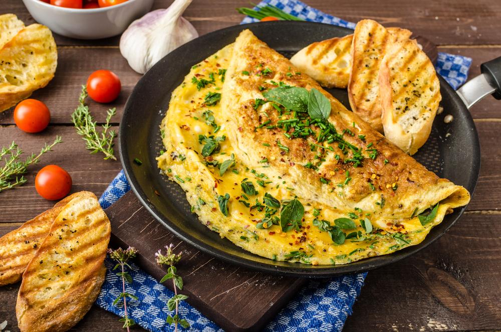 Pumpkin, Halloumi & Chilli Omelette