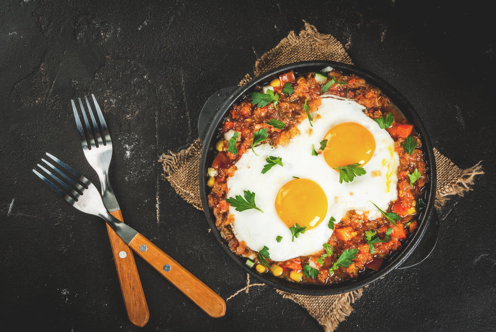 Avocado & Black Bean Eggs