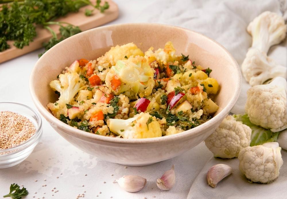 Roasted Cauliflower Bowl With Tahini Hummus