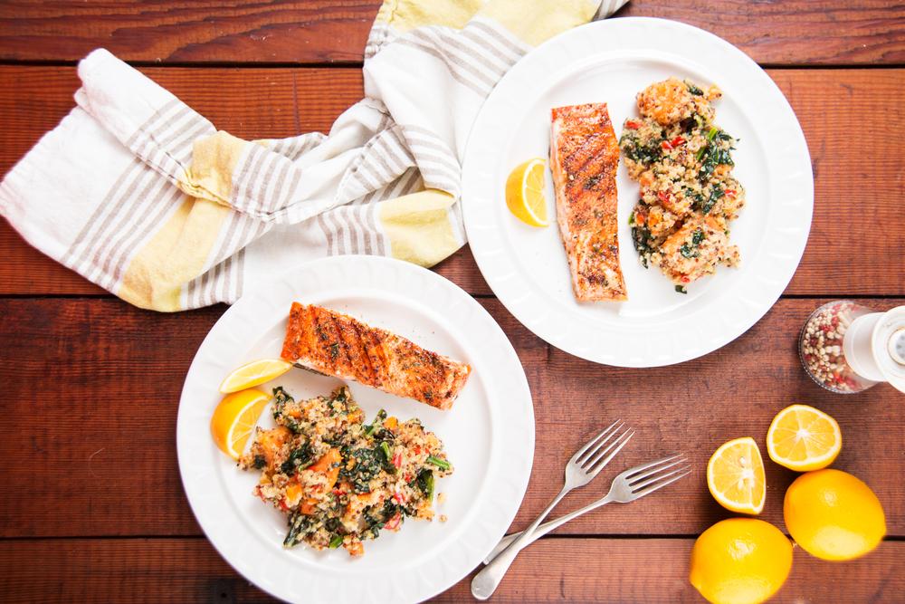 Teriyaki Salmon Quinoa Bowl
