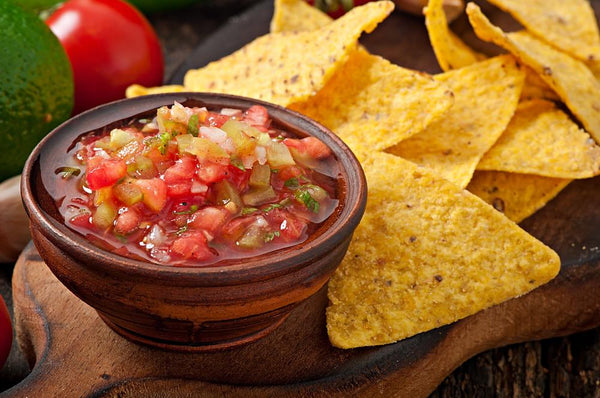 Baked Tortilla Chips with Salsa