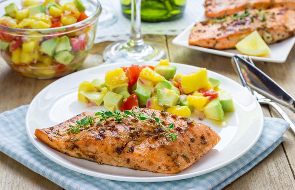 Grilled Spicy Salmon with Avocado Salsa