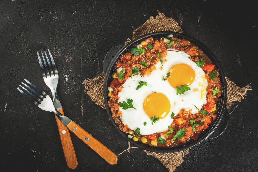 Avocado & Black Bean Eggs
